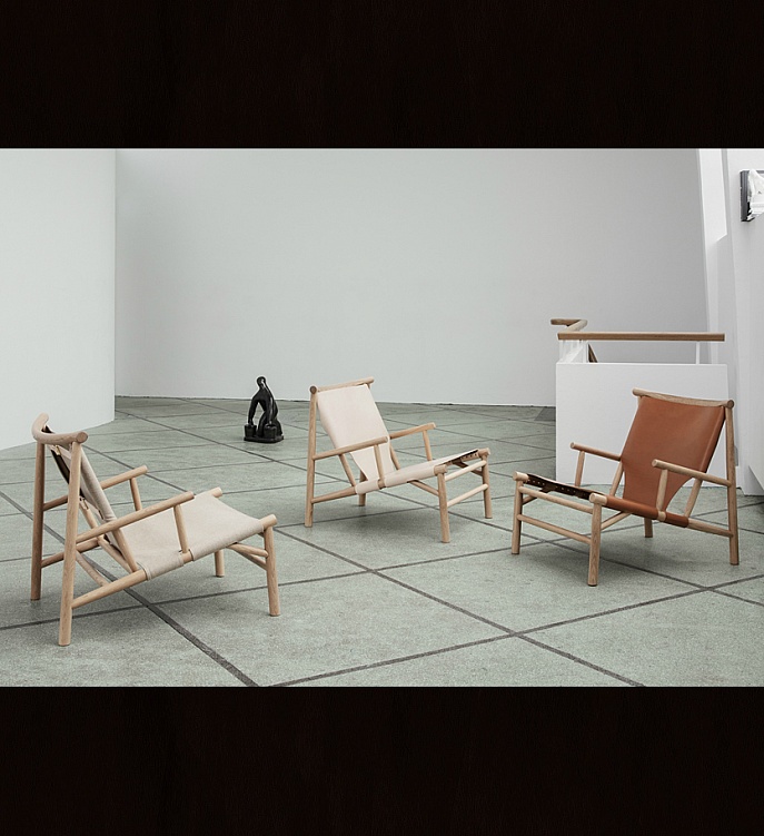 Кресло Samurai Chair - Nature Leather фабрики NORR11 Фото N4